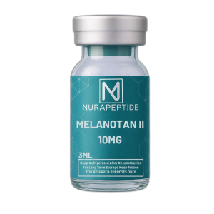 Nura Peptide Melanotan 2 Research Compound Nura Peptide Melanotan 2 bioregulatory laboratory research vial.