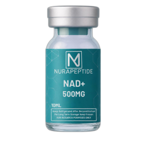 Nura Peptide NAD+ Coenzyme Research Nura Peptide NAD+ high purity cellular coenzyme research vial.