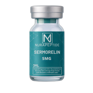 Nura Peptide Sermorelin laboratory research vial compliance.